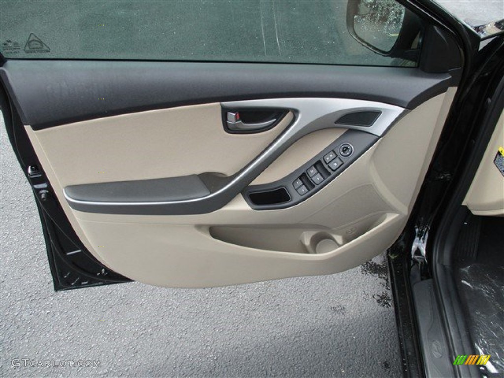2016 Elantra SE - Phantom Black / Beige photo #14