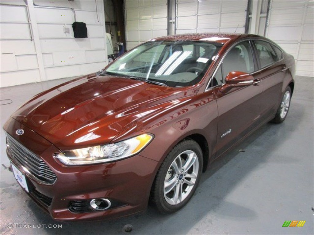 Bronze Fire Metallic 2016 Ford Fusion Hybrid Titanium Exterior Photo #104142421