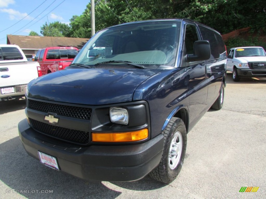 2007 Express 1500 Cargo Van - Dark Blue Metallic / Neutral photo #2