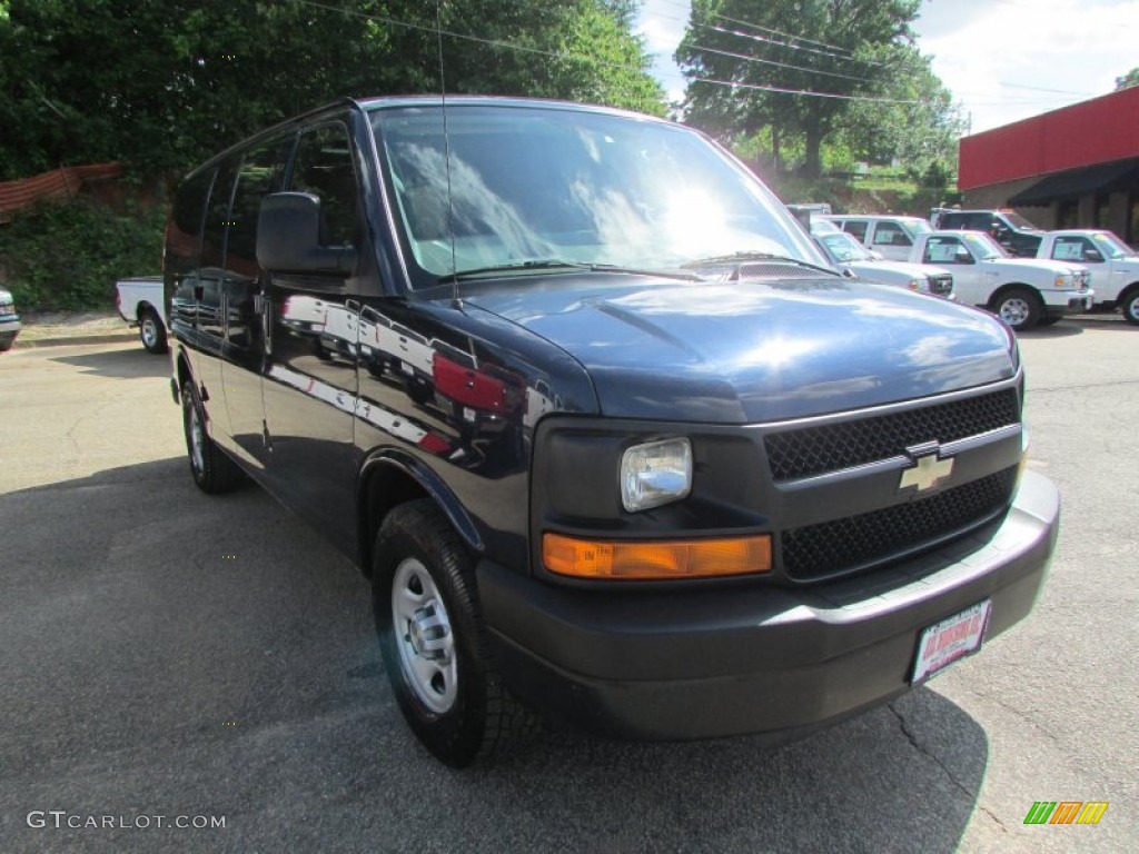 2007 Express 1500 Cargo Van - Dark Blue Metallic / Neutral photo #6