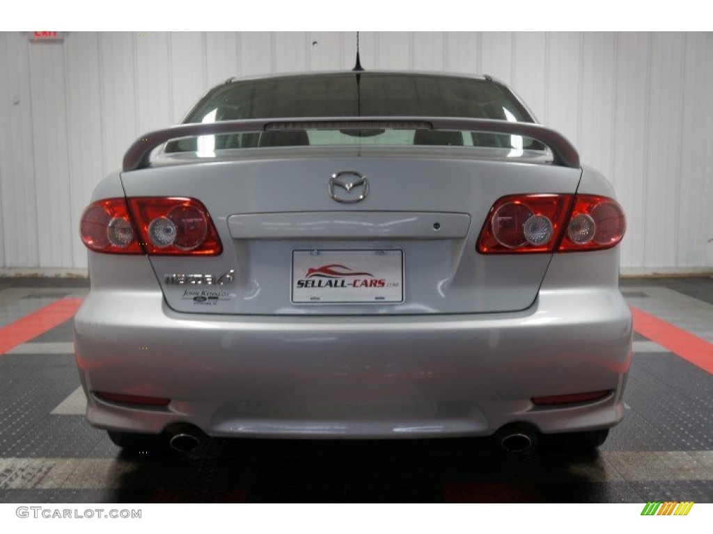2004 MAZDA6 s Sedan - Glacier Silver Metallic / Black photo #9