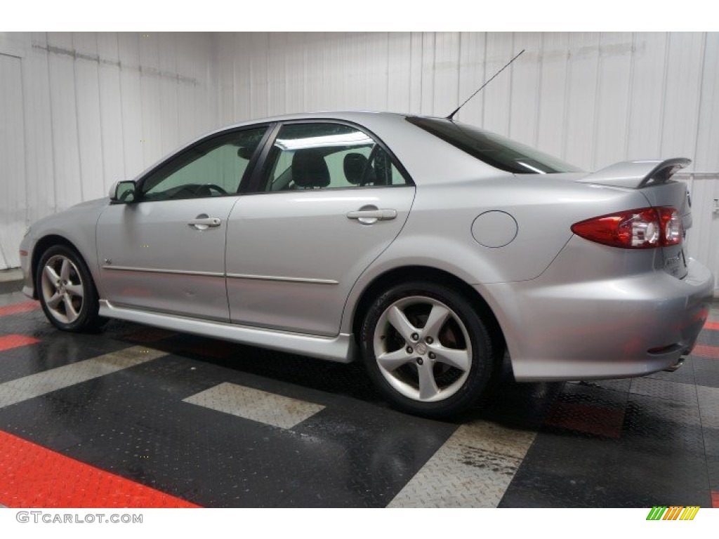2004 MAZDA6 s Sedan - Glacier Silver Metallic / Black photo #11