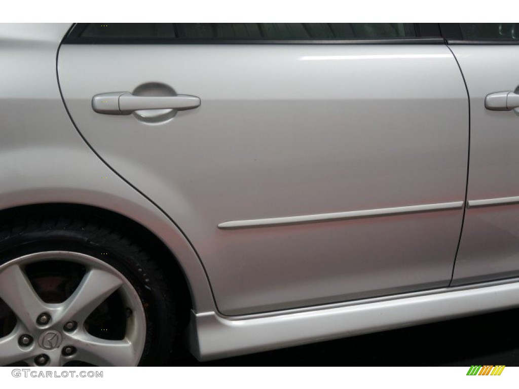 2004 MAZDA6 s Sedan - Glacier Silver Metallic / Black photo #44