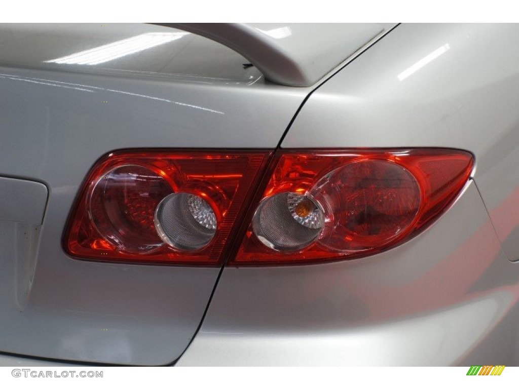 2004 MAZDA6 s Sedan - Glacier Silver Metallic / Black photo #48