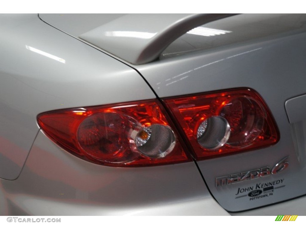 2004 MAZDA6 s Sedan - Glacier Silver Metallic / Black photo #49