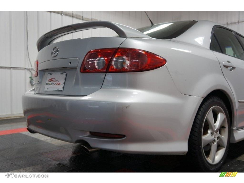 2004 MAZDA6 s Sedan - Glacier Silver Metallic / Black photo #51
