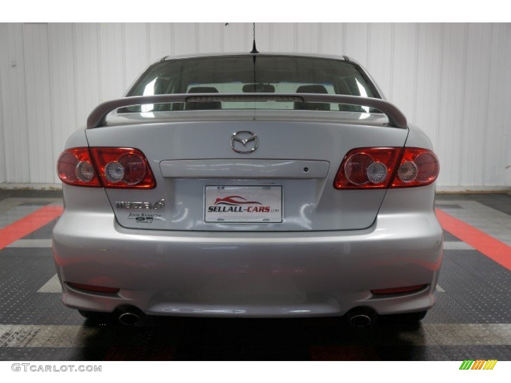 2004 MAZDA6 s Sedan - Glacier Silver Metallic / Black photo #53