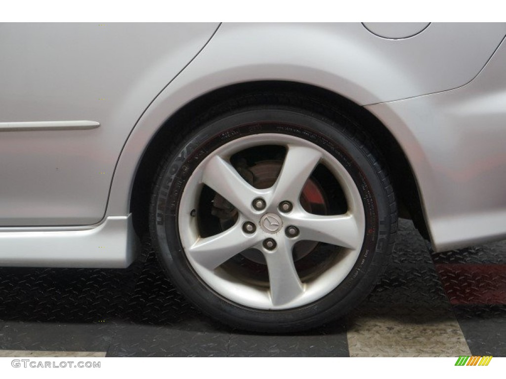 2004 MAZDA6 s Sedan - Glacier Silver Metallic / Black photo #55