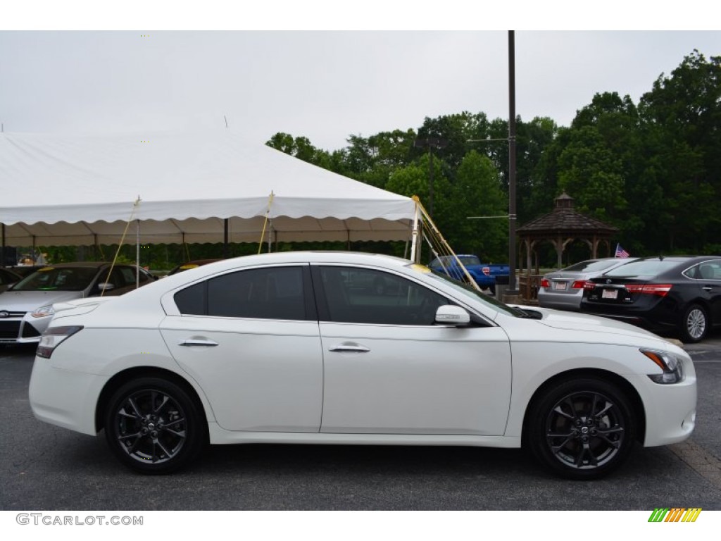 2014 Maxima 3.5 S - Pearl White / Charcoal photo #2
