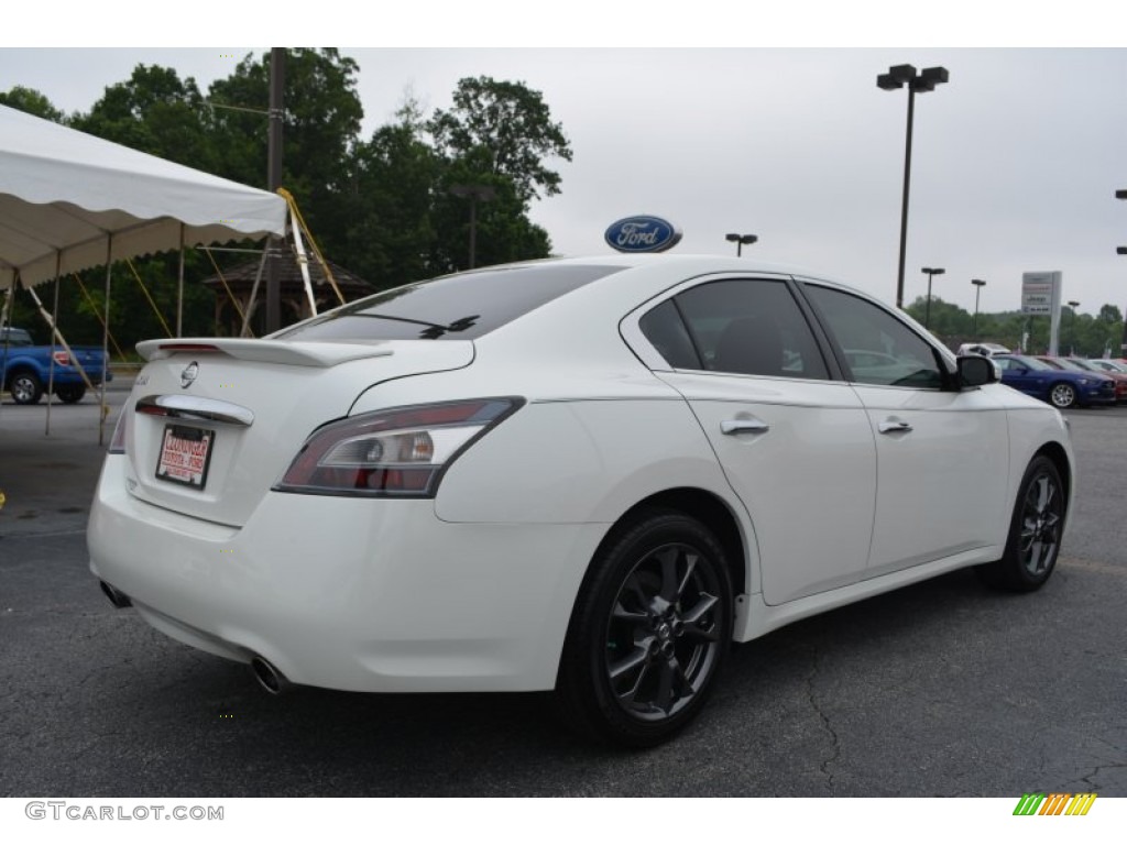 2014 Maxima 3.5 S - Pearl White / Charcoal photo #3