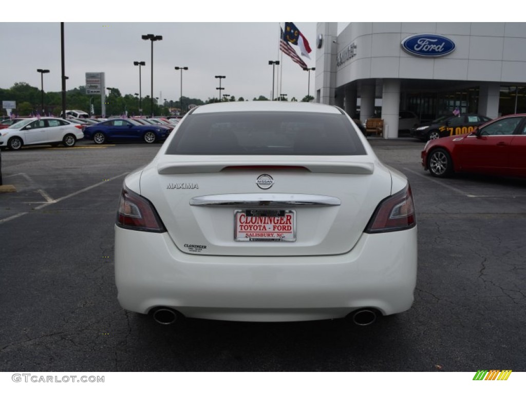 2014 Maxima 3.5 S - Pearl White / Charcoal photo #4