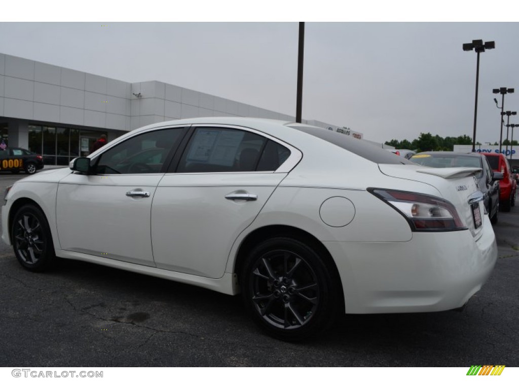 2014 Maxima 3.5 S - Pearl White / Charcoal photo #5