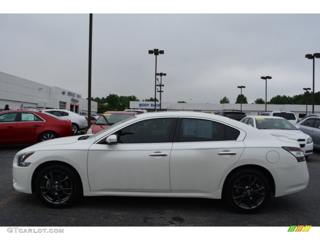 2014 Maxima 3.5 S - Pearl White / Charcoal photo #6