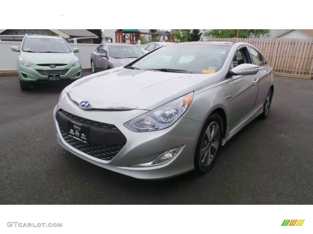 2011 Sonata Hybrid - Silver Frost Metallic / Gray photo #3