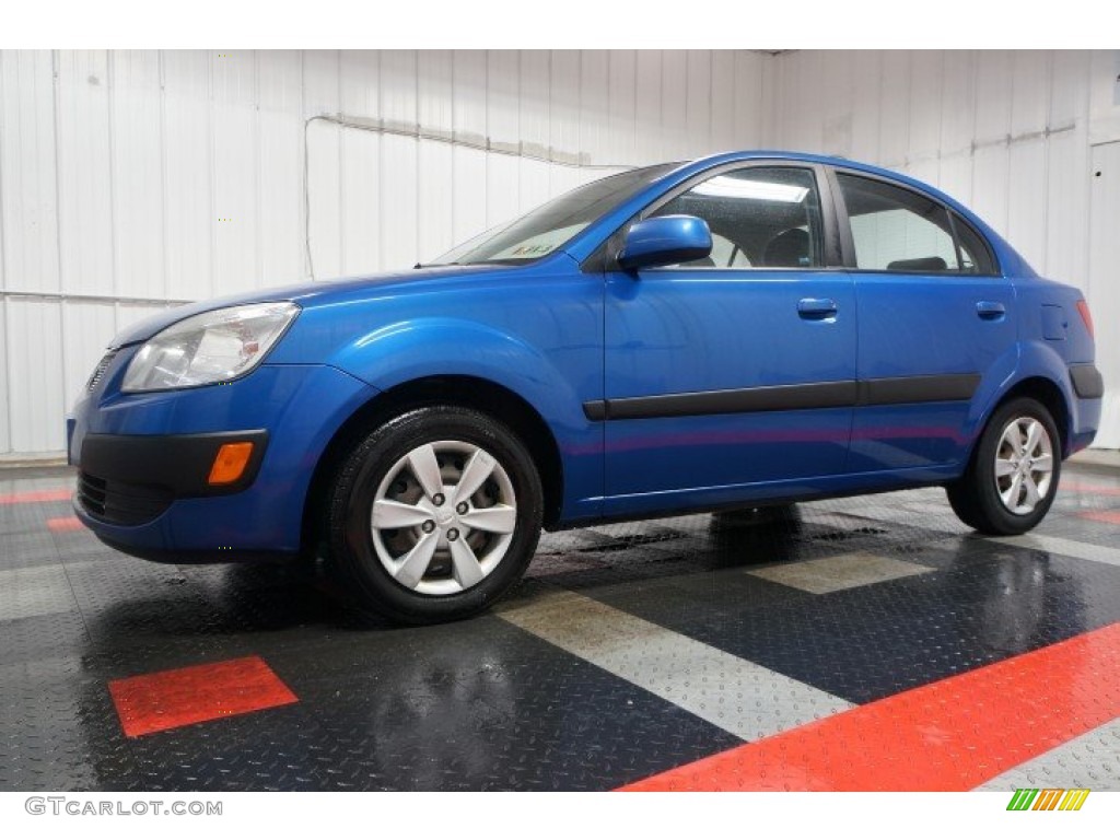 2009 Rio LX Sedan - Sapphire Blue / Gray photo #2