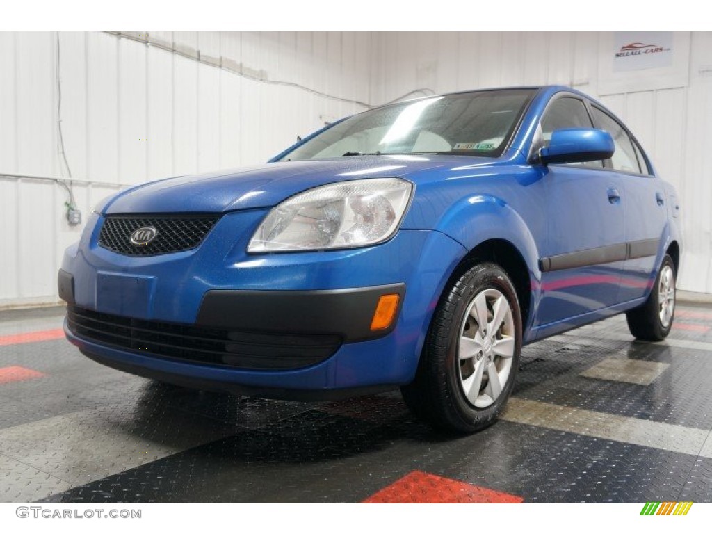2009 Rio LX Sedan - Sapphire Blue / Gray photo #3
