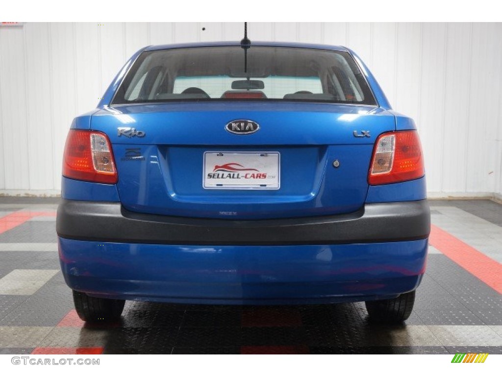 2009 Rio LX Sedan - Sapphire Blue / Gray photo #9