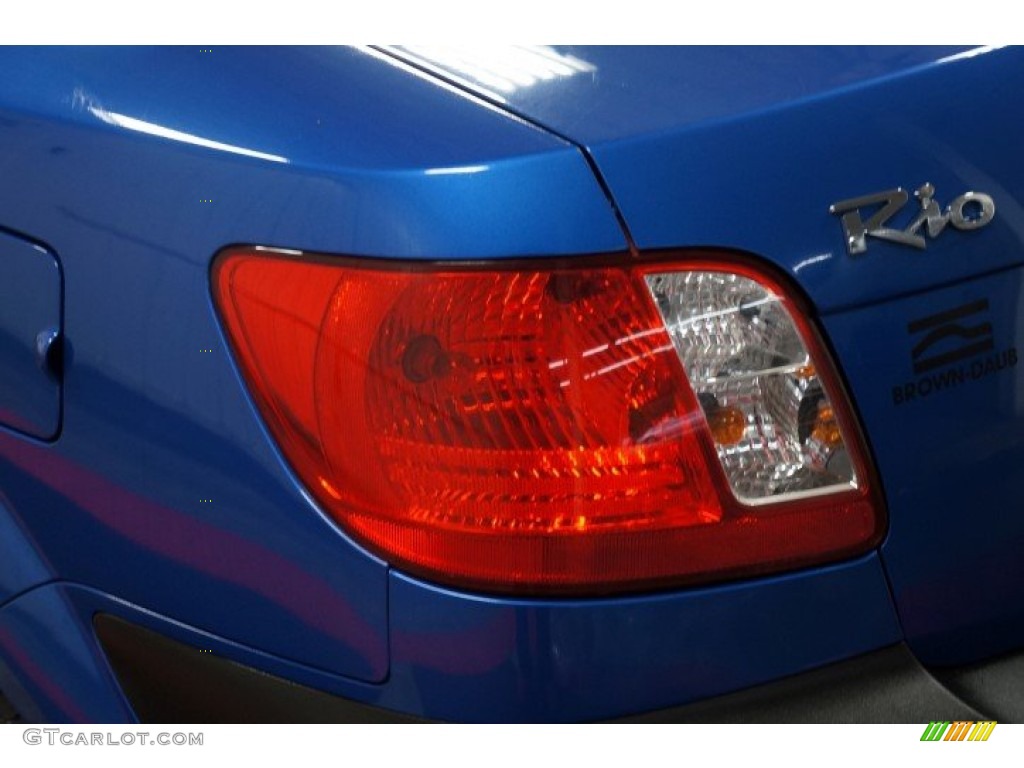 2009 Rio LX Sedan - Sapphire Blue / Gray photo #48