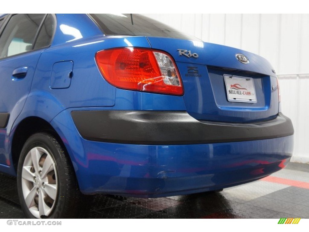 2009 Rio LX Sedan - Sapphire Blue / Gray photo #49