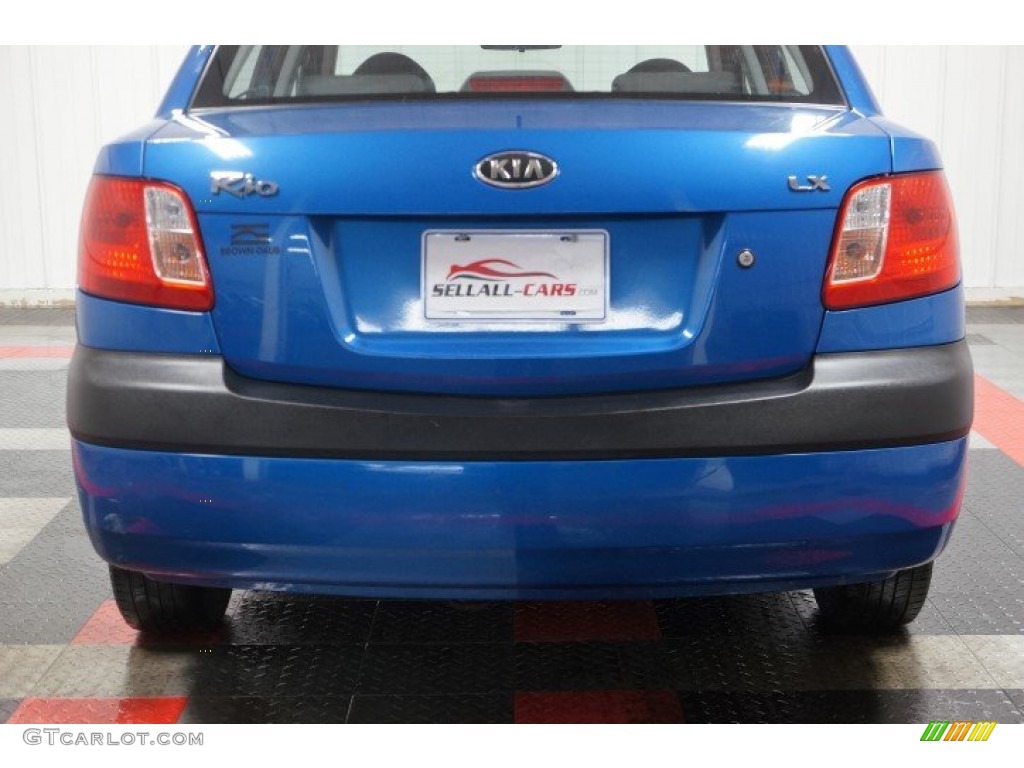 2009 Rio LX Sedan - Sapphire Blue / Gray photo #53