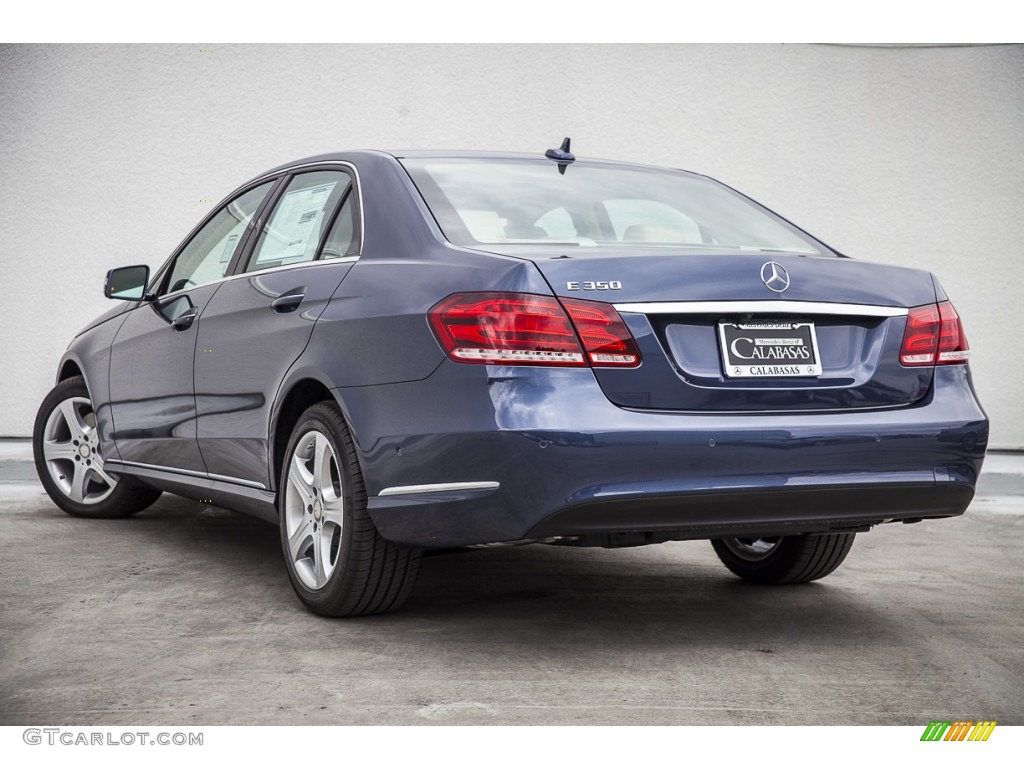 2016 E 350 Sedan - Indigo Blue Metallic / Silk Beige/Espresso Brown photo #3