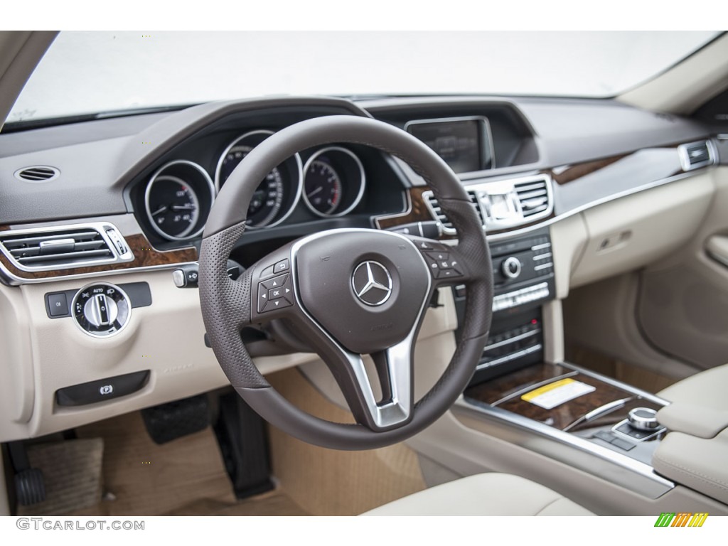 2016 Mercedes-Benz E 350 Sedan Silk Beige/Espresso Brown Dashboard Photo #104161736