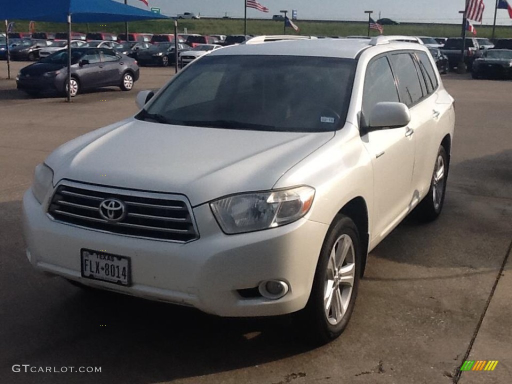 2008 Highlander Limited - Blizzard White Pearl / Sand Beige photo #1