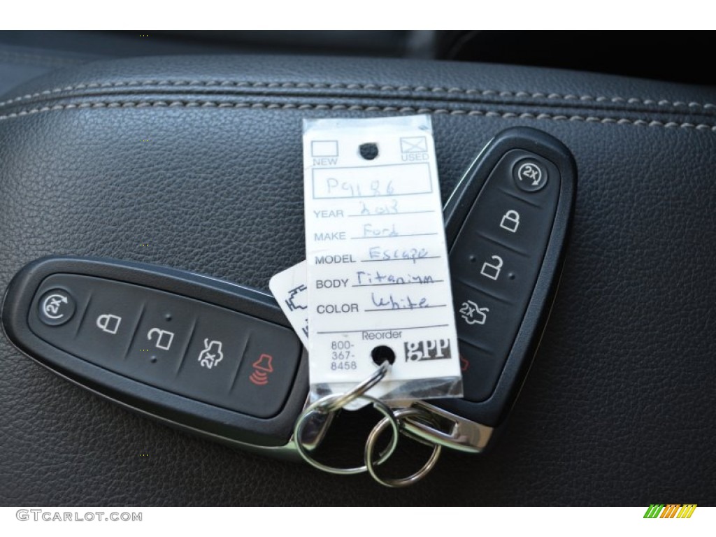 2013 Escape Titanium 2.0L EcoBoost - Ingot Silver Metallic / Charcoal Black photo #37