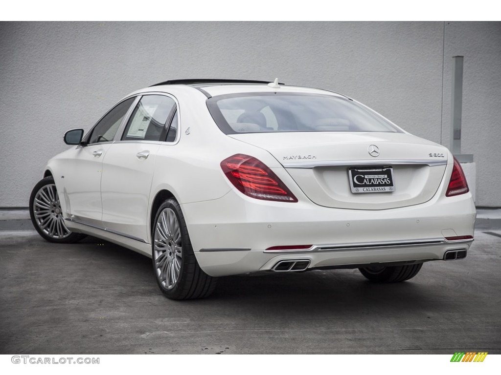 2016 S Mercedes-Maybach S600 Sedan - designo Diamond White Metallic / designo Silk Beige/Satin Red Pearl photo #3