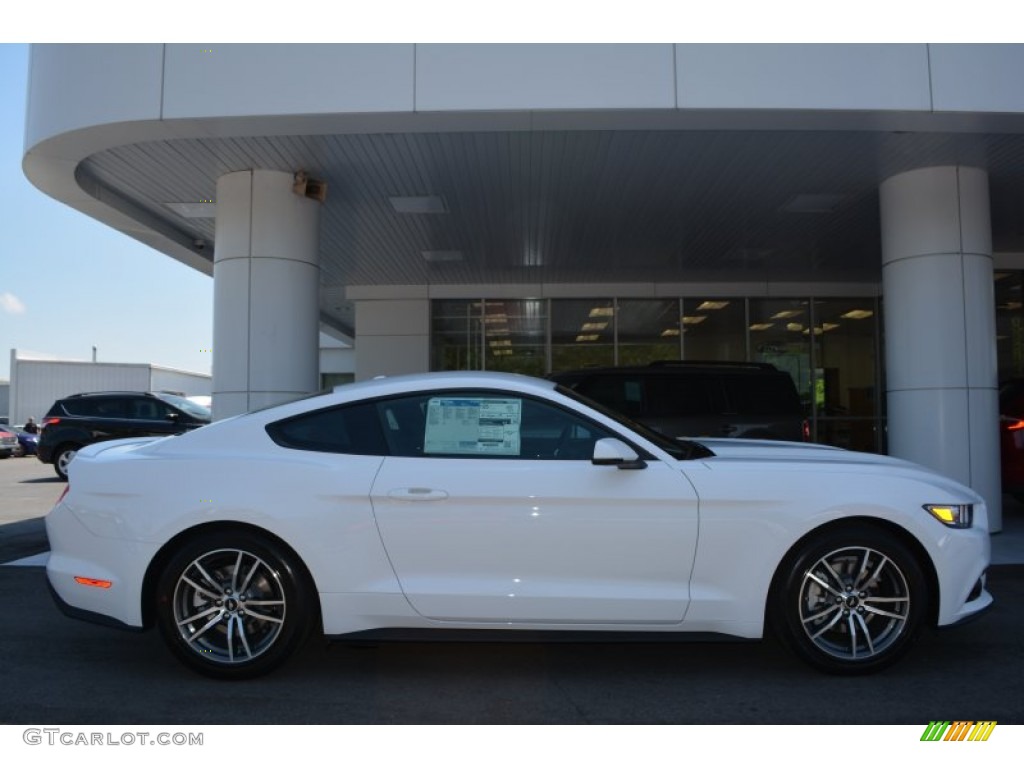 2015 Mustang EcoBoost Coupe - Oxford White / Dark Saddle photo #2
