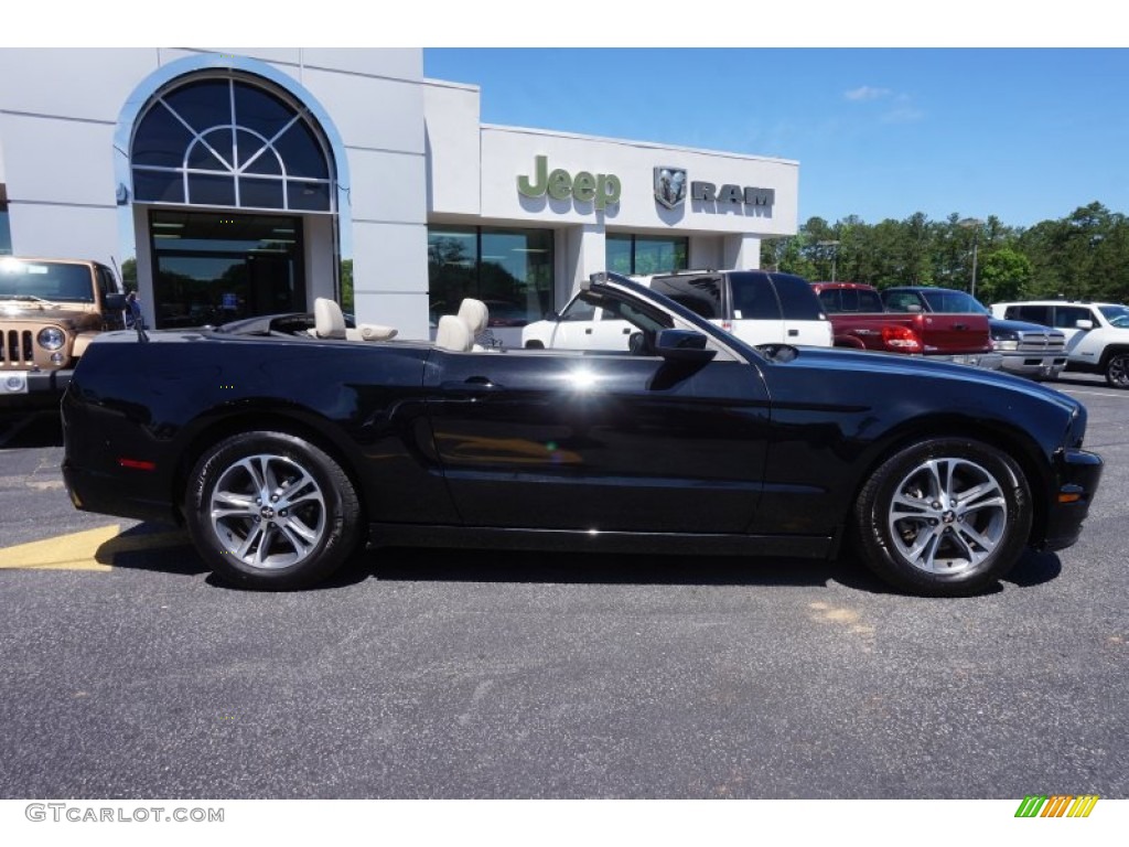 2014 Mustang V6 Premium Convertible - Black / Medium Stone photo #8