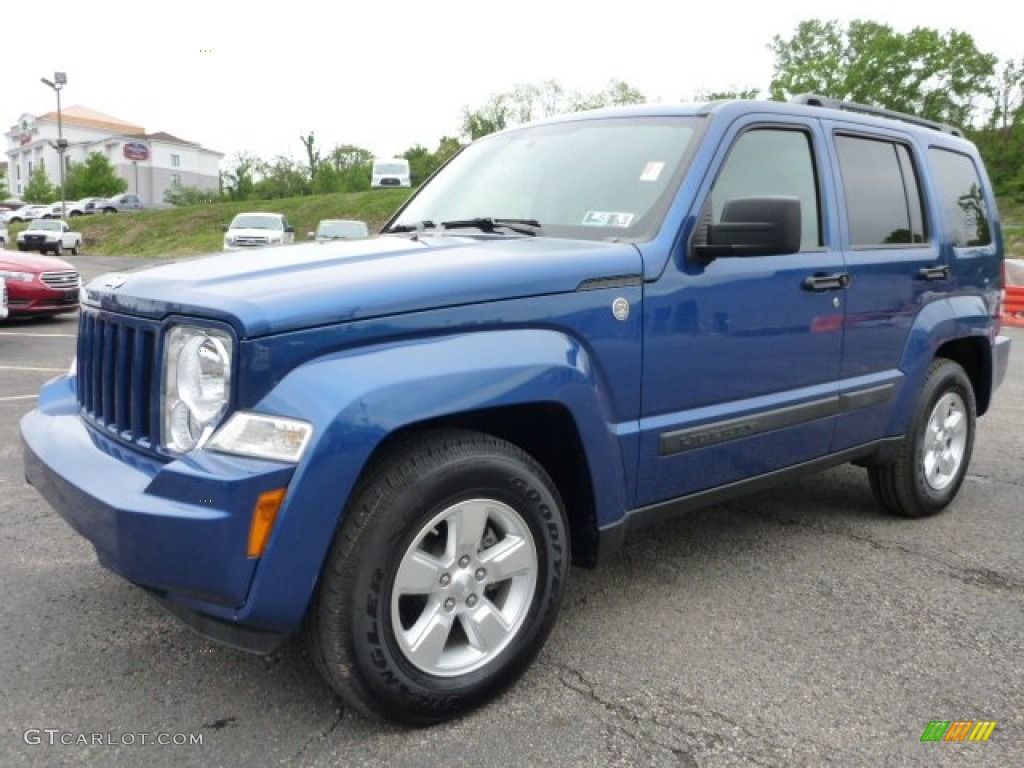 2010 Liberty Sport 4x4 - Deep Water Blue Pearl / Dark Slate Gray photo #5