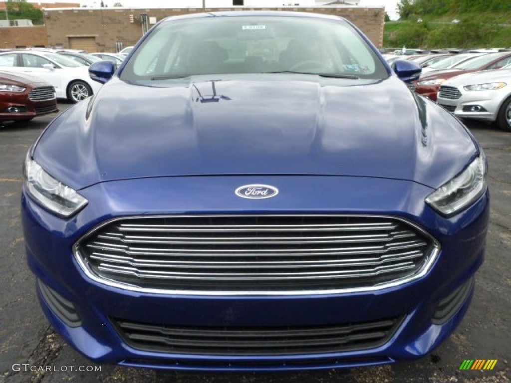 2016 Fusion SE - Deep Impact Blue Metallic / Charcoal Black photo #6