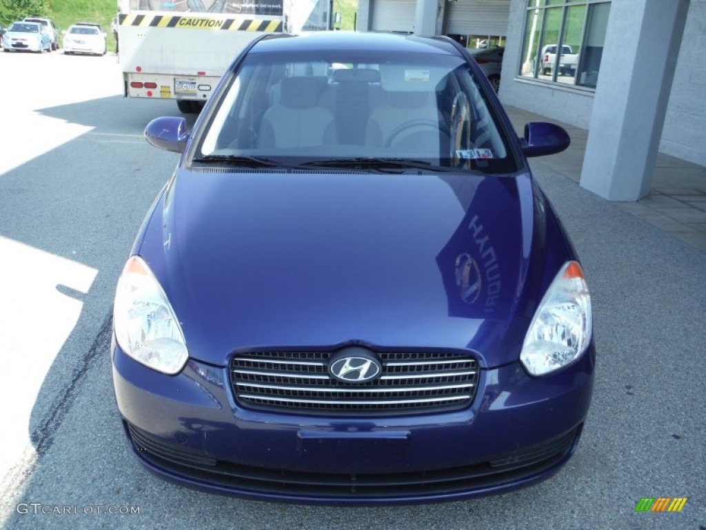 2009 Accent GLS 4 Door - Dark Sapphire Blue / Gray photo #3