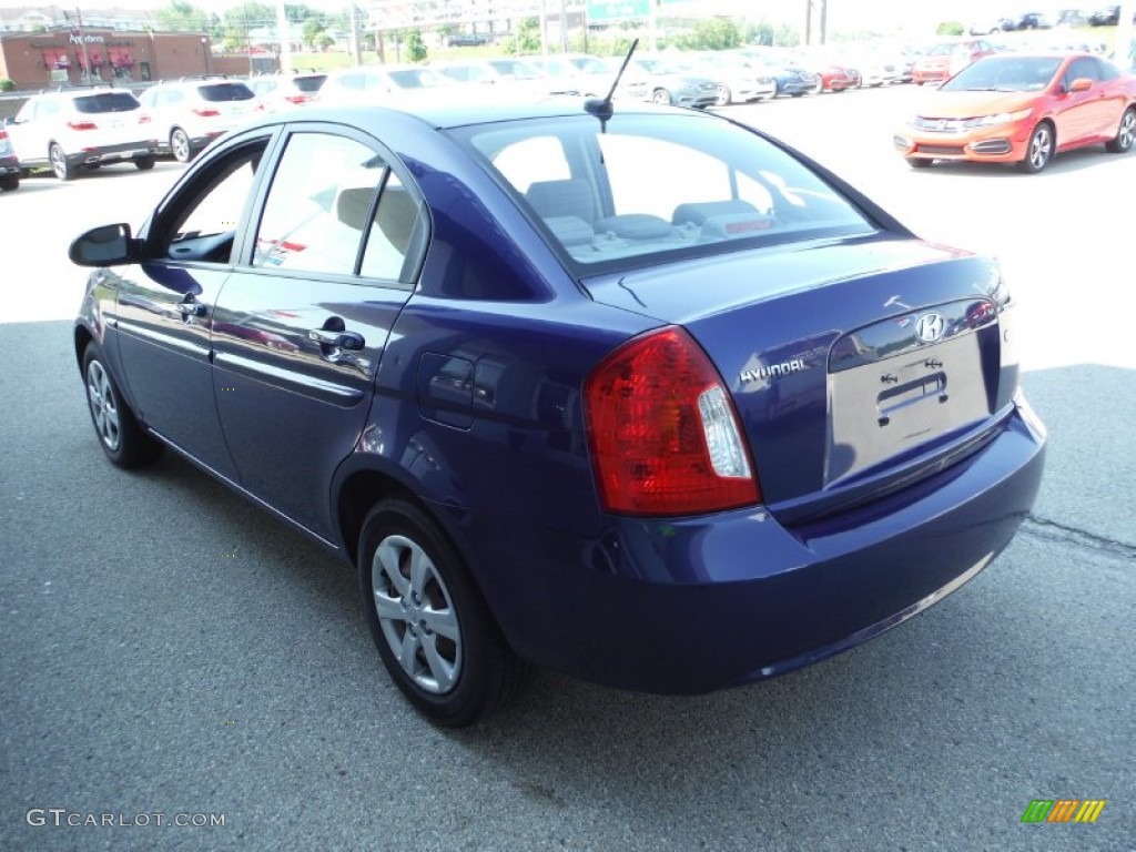 2009 Accent GLS 4 Door - Dark Sapphire Blue / Gray photo #6