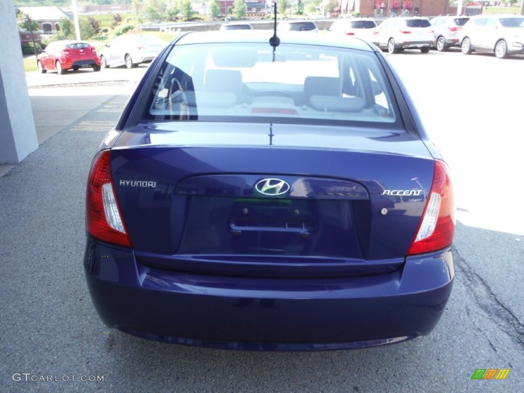 2009 Accent GLS 4 Door - Dark Sapphire Blue / Gray photo #7