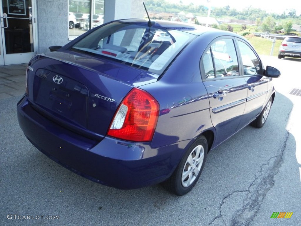 2009 Accent GLS 4 Door - Dark Sapphire Blue / Gray photo #8