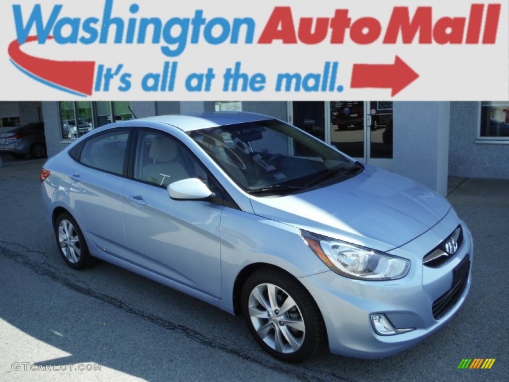 2012 Accent GLS 4 Door - Clearwater Blue / Beige photo #1