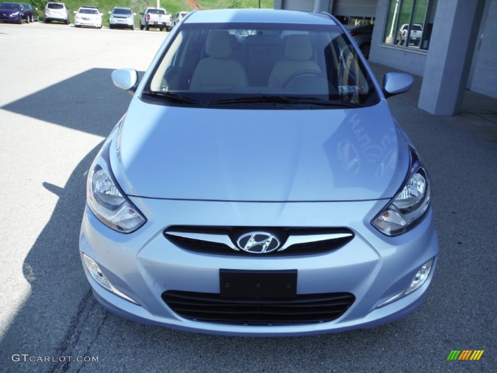 2012 Accent GLS 4 Door - Clearwater Blue / Beige photo #4