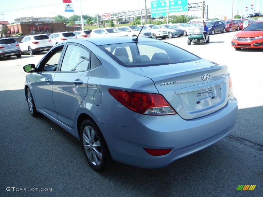 2012 Accent GLS 4 Door - Clearwater Blue / Beige photo #7