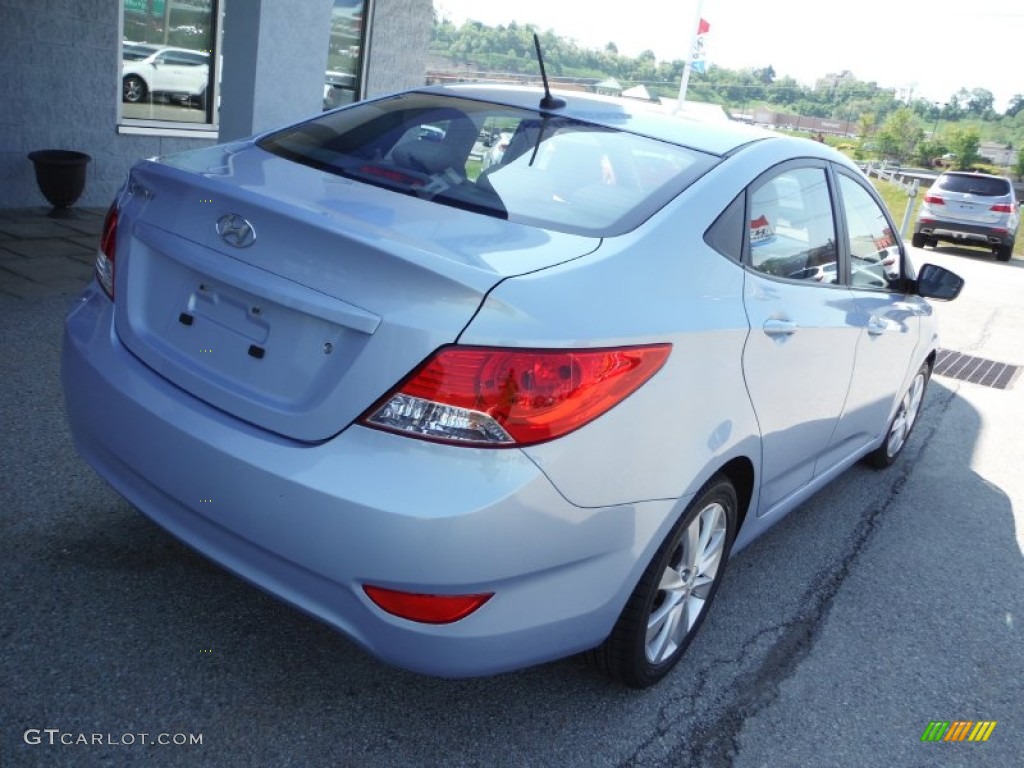 2012 Accent GLS 4 Door - Clearwater Blue / Beige photo #9