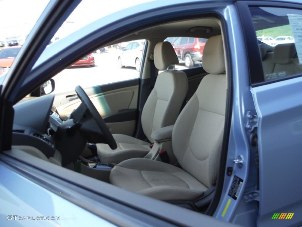 2012 Accent GLS 4 Door - Clearwater Blue / Beige photo #11