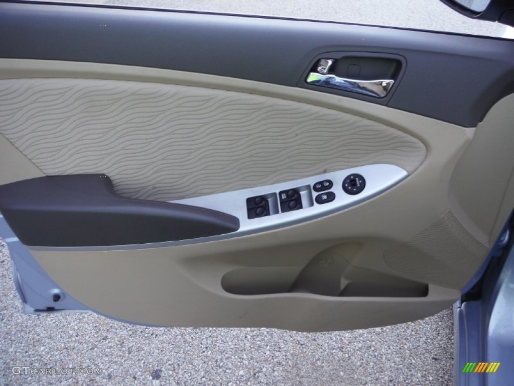 2012 Accent GLS 4 Door - Clearwater Blue / Beige photo #15