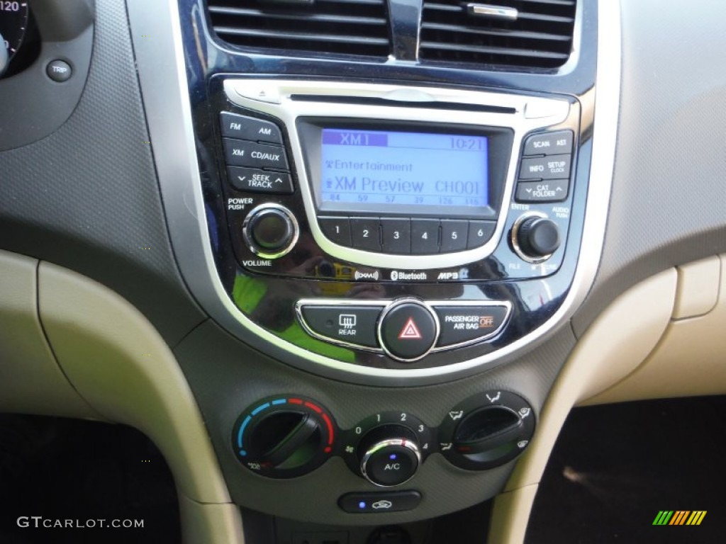 2012 Accent GLS 4 Door - Clearwater Blue / Beige photo #17