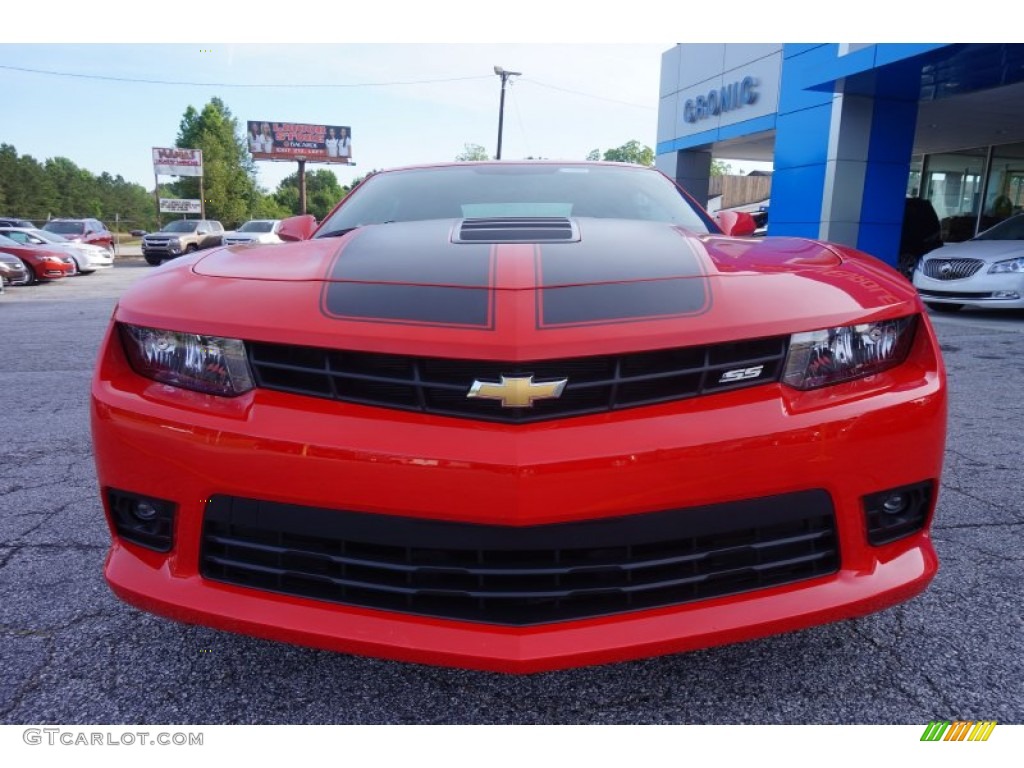 2015 Camaro SS Coupe - Red Hot / Black photo #2