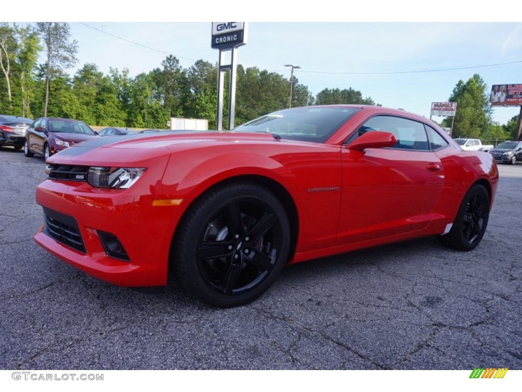 2015 Camaro SS Coupe - Red Hot / Black photo #3