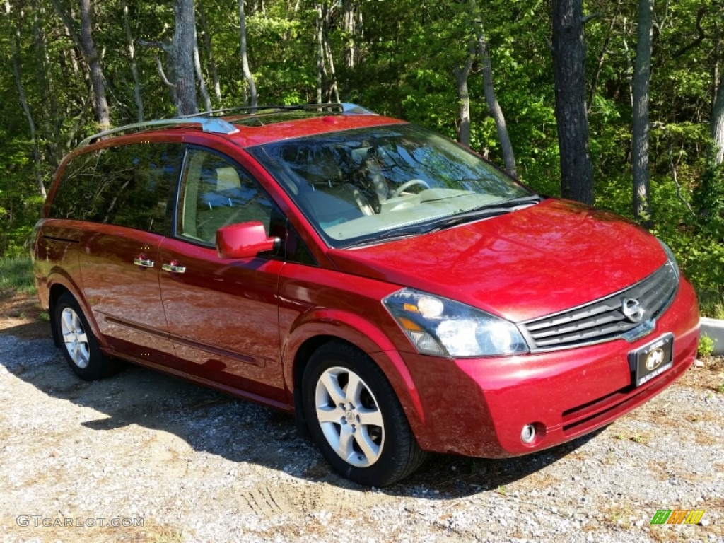 2008 Quest 3.5 SE - Red Brawn Metallic / Beige photo #3