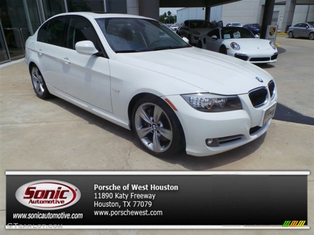 2009 3 Series 335i Sedan - Alpine White / Black photo #1