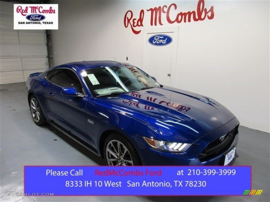 2015 Deep Impact Blue Metallic Ford Mustang Gt Coupe 104198525 Photo