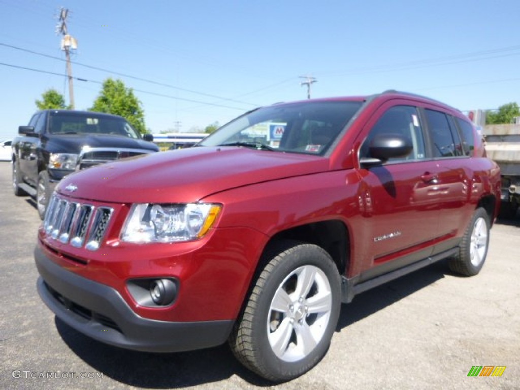 Deep Cherry Red Crystal Pearl 2012 Jeep Compass Latitude 4x4 Exterior Photo #104202449